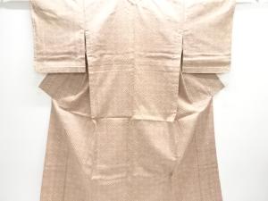 紗綾型模様手織り紬単衣着物